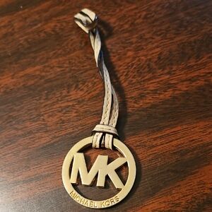 Michael Kors Gold and Tan Key Holder
